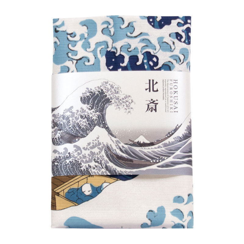 Yamada Seni Ukiyo-e Cotton Furoshiki / Handkerchief - The Great Wave off Kanagawa (2 Sizes)