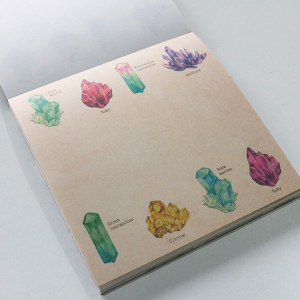 Green Flash Study Holic Square Memo Pad - Mineralogy