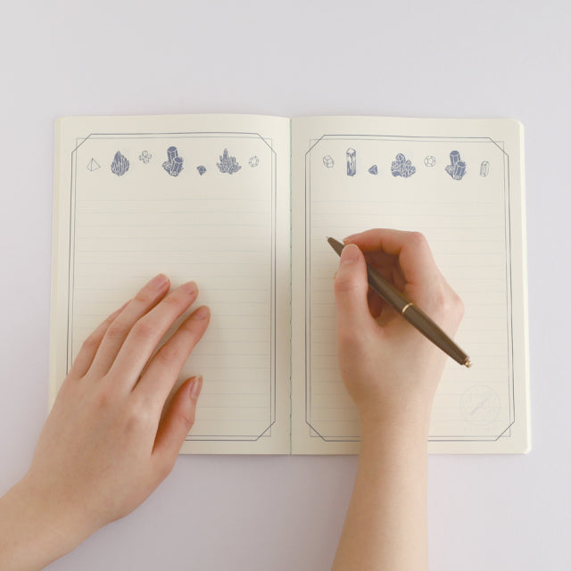 Green Flash Study Holic Sewn Notebook (A5 Lined Pages) - Mineralogy