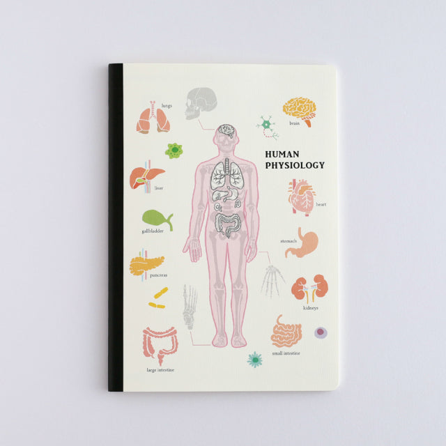 Green Flash Study Holic Sewn Notebook (A5 Lined Pages) - Human Biology