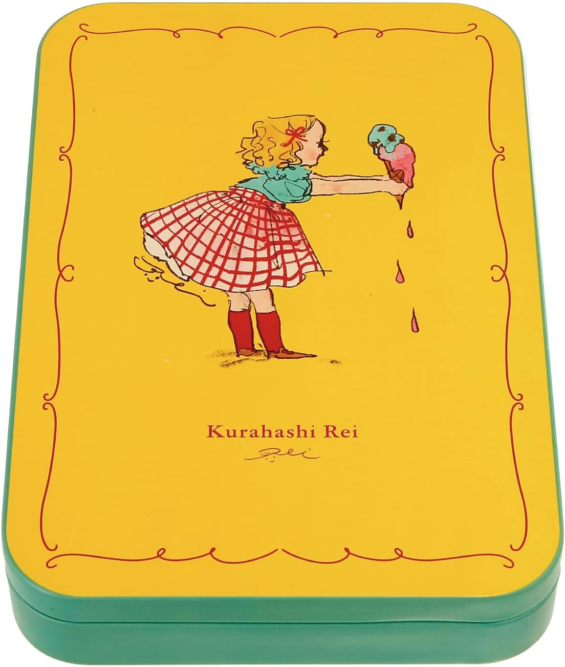 Kurahashi Rei Tin case & Postcard Set - Ice Cream