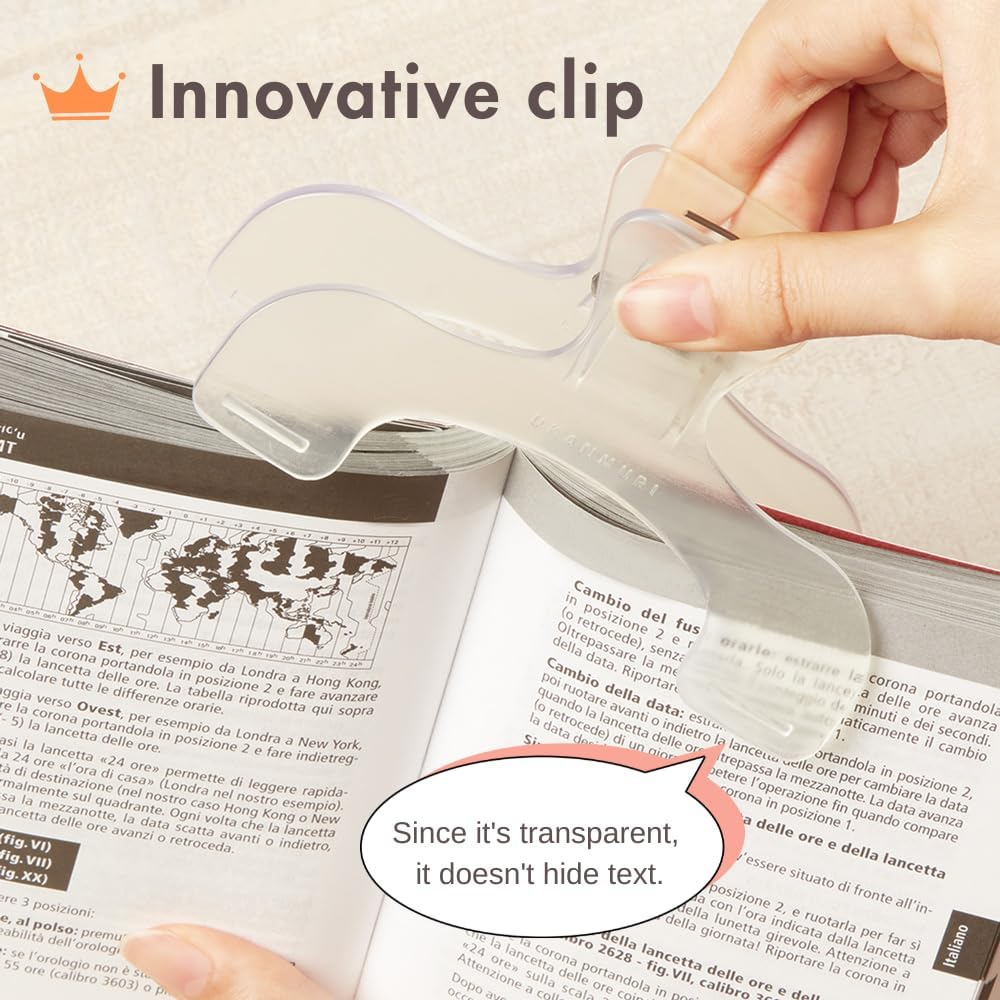 Sun-Star Ukanmuri Clear Clip - Award-Winning Book Page Holder (5 Options)