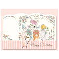 Tocorocomugi Gold Foil Pop-up Birthday Box Card- Flower Cats
