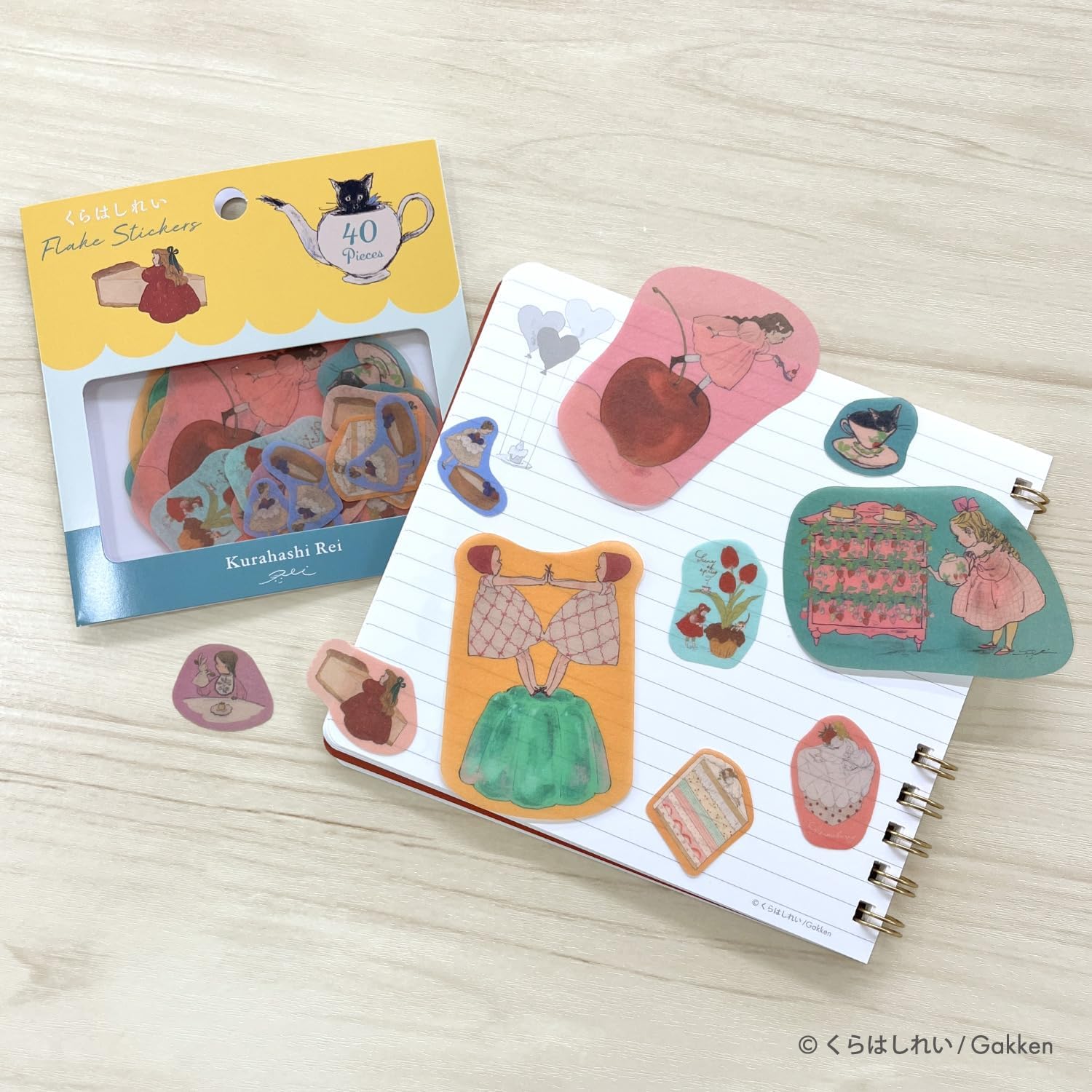 Kurahashi Rei Washi Flake Stickers (40 pcs) - Yellow