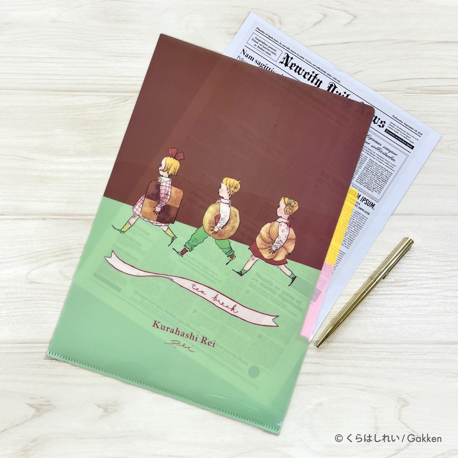 Kurahashi Rei 3 Pocket A4 File - Cookie