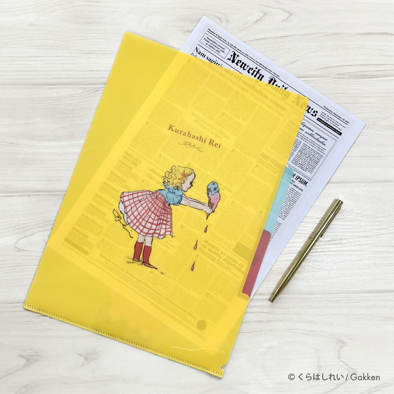 Kurahashi Rei 3 Pocket A4 File - Ice Cream