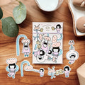 Yohand Studio Medium Wataerproof Sticker Set (5 Pcs) – Flower (9)
