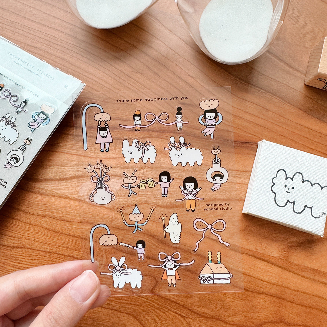 Yohand Studio Die-Cut Transparent Stickers - Ribbon