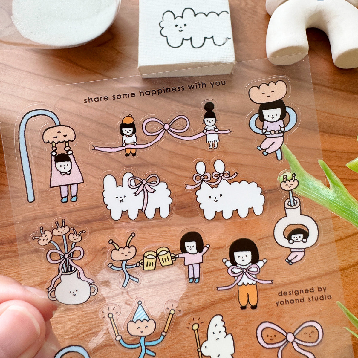 Yohand Studio Die-Cut Transparent Stickers - Ribbon
