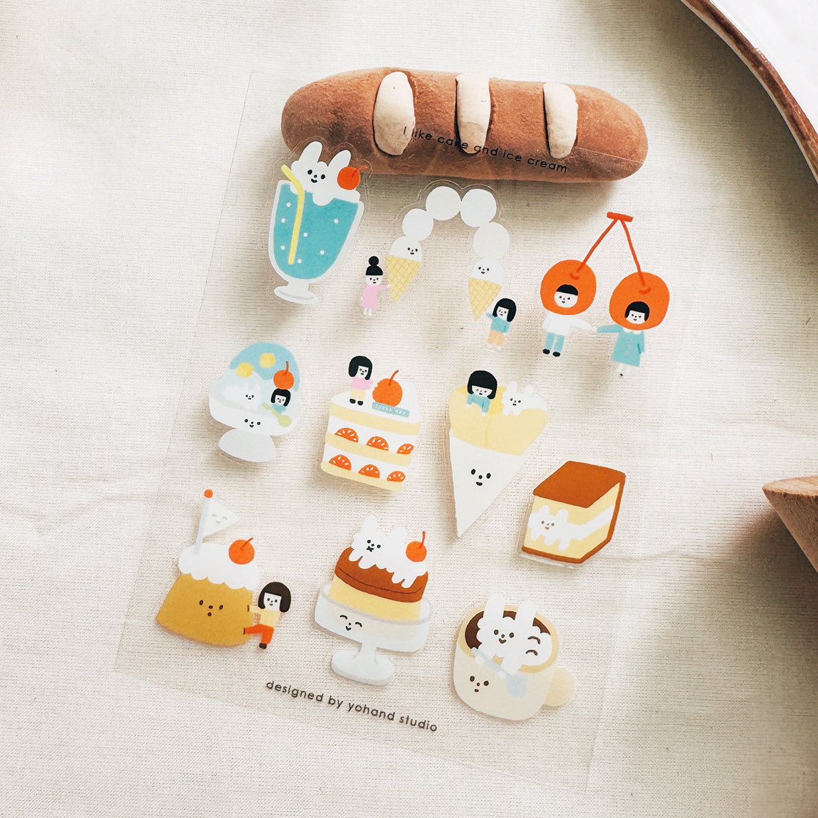 Yohand Studio Die-Cut Transparent Stickers - Tea Time