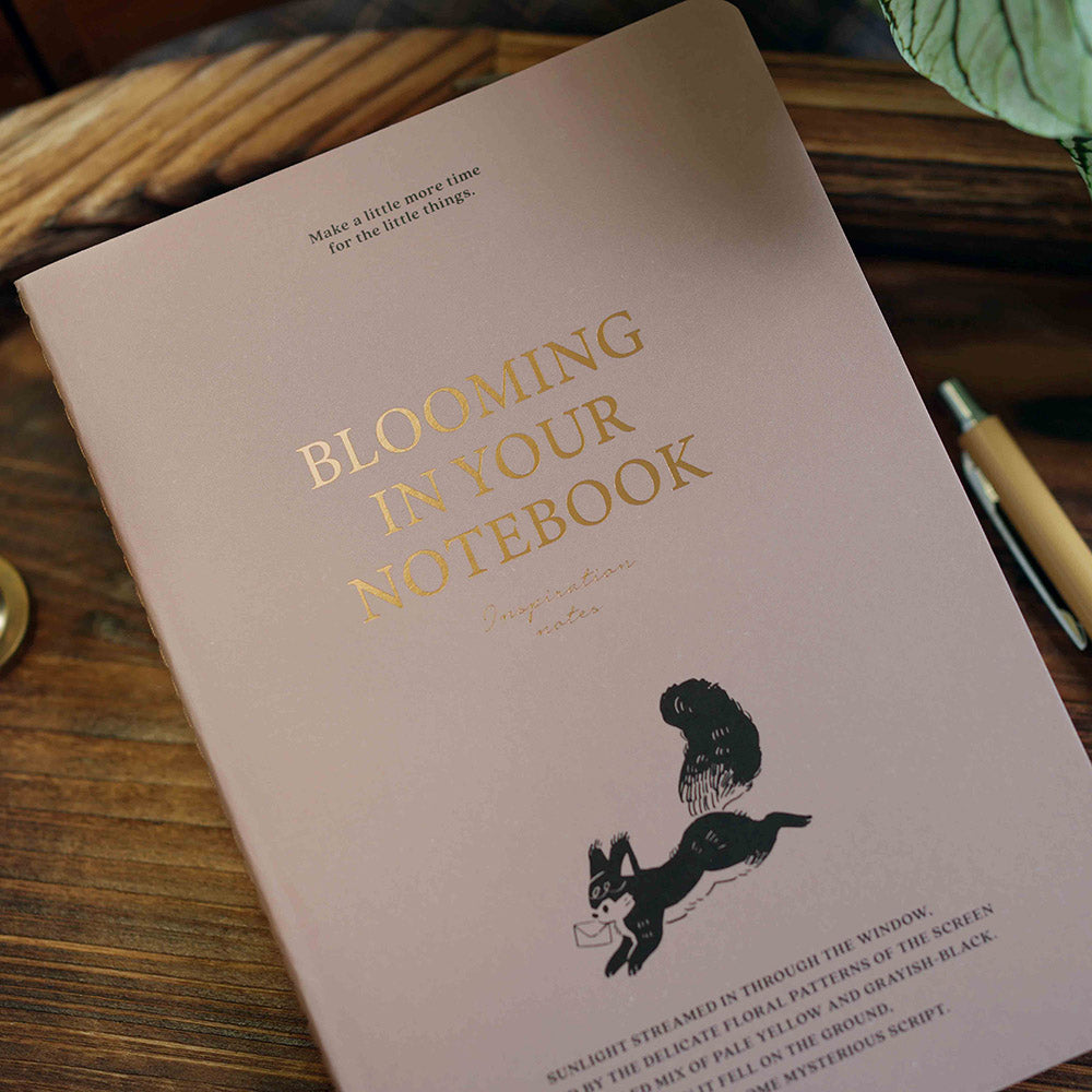 wwiinngg Thread-Bound Notebook (B6 Grid Pages) - Sweet Brown Cover Squirrel