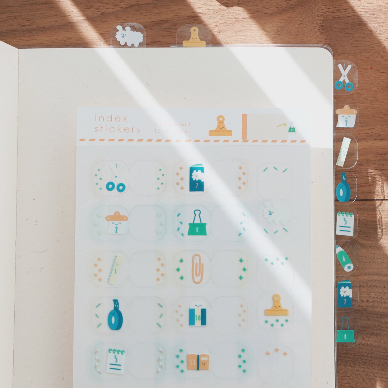 Yohand Studio Transparent Monthly Index Stickers - Stationery