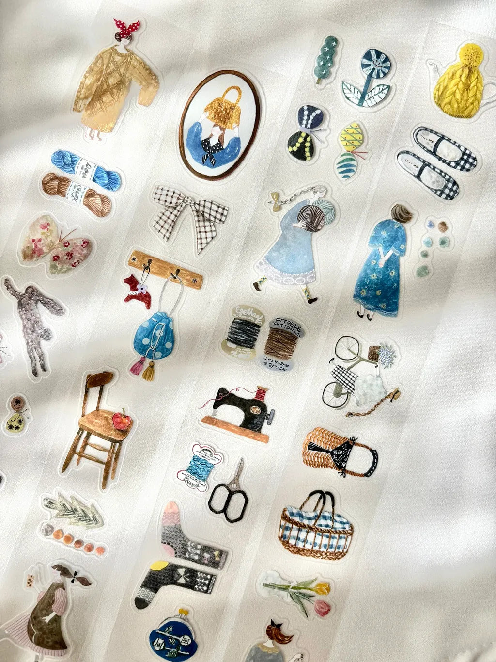 PION Kiss-Cut PET Tape Stickers – Fabric (3.5 cm x 100 cm)