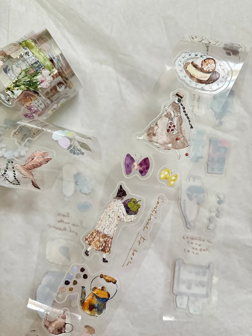 PION Kiss-Cut PET Tape Stickers (3.5 cm) – Mini Girl