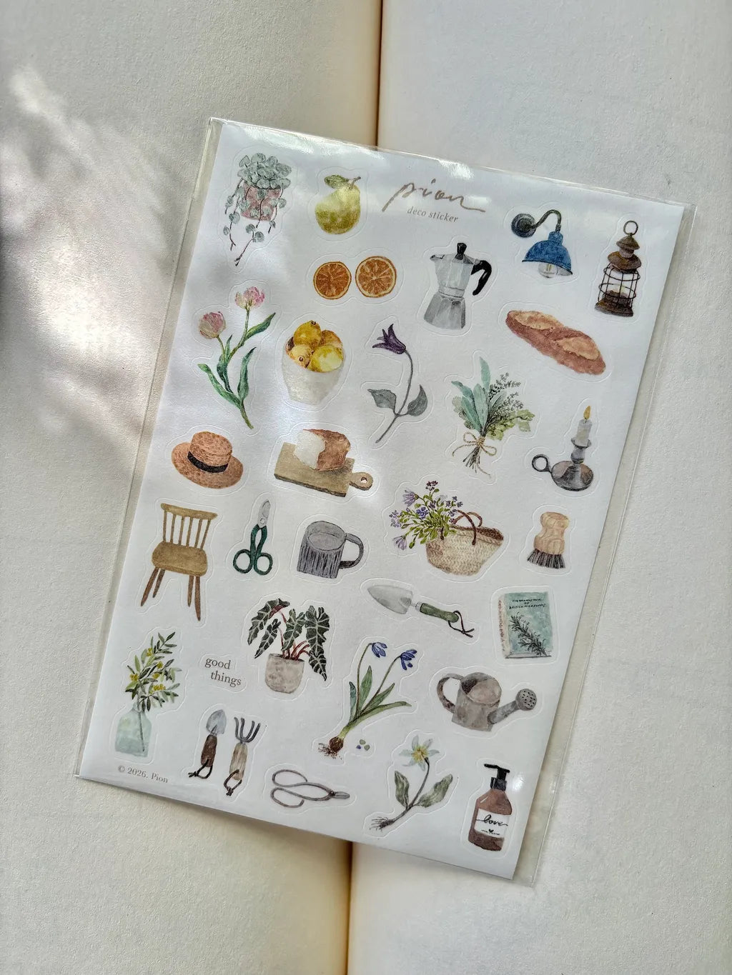 PION Washi Sticker Sheet – Small Objects