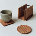 Hand-Carved Teak Coaster Collection