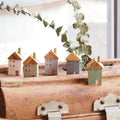 Mini Hand-Carved Wooden House Ornament (5 Colors)