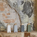 Tall Wooden House Ornament (4 Colors)