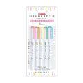 Zebra Mildliner Double-Ended Highlighter - Fluorescent Set (5 pcs)
