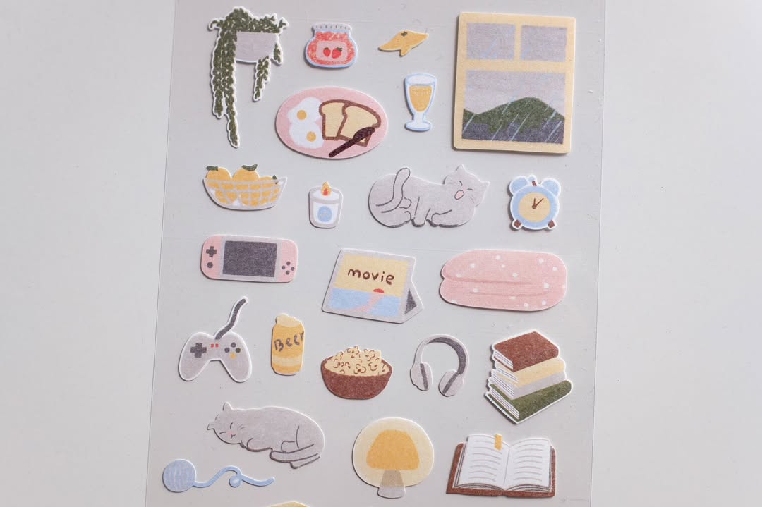 Suatelier Daily Deco Stickers - 1171 Lazy Sunday