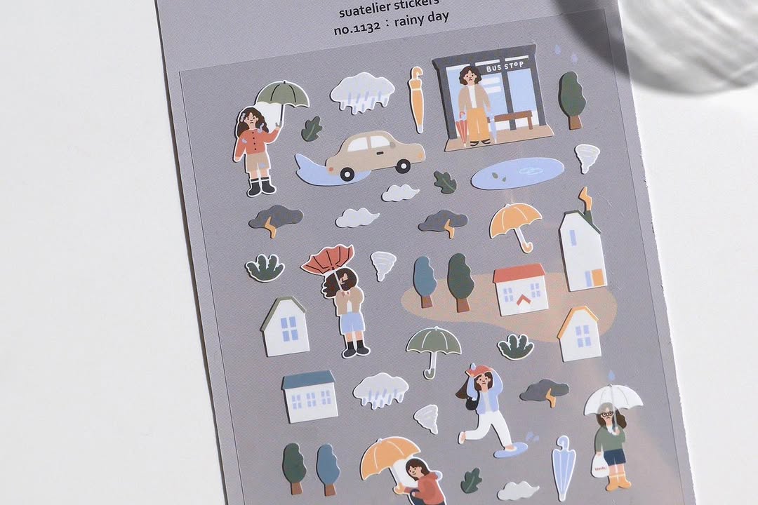 Suatelier Daily Deco Stickers - 1132 Rainy Day