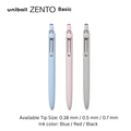 uniball ZENTO Basic Model Water-Based Ballpoint Pen (0.38, 0.5 & 0.7 mm)