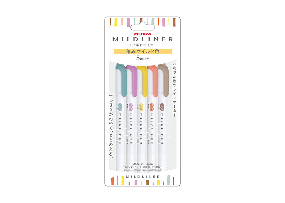Zebra Mildliner Double-Ended Highlighter - Warm Set