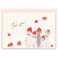 Tocorocomugi Gold Foil Pop-up Greeting Card - Strawberries