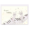 Tocorocomugi Gold Foil Pop-up Birthday Card - Piano & Cats