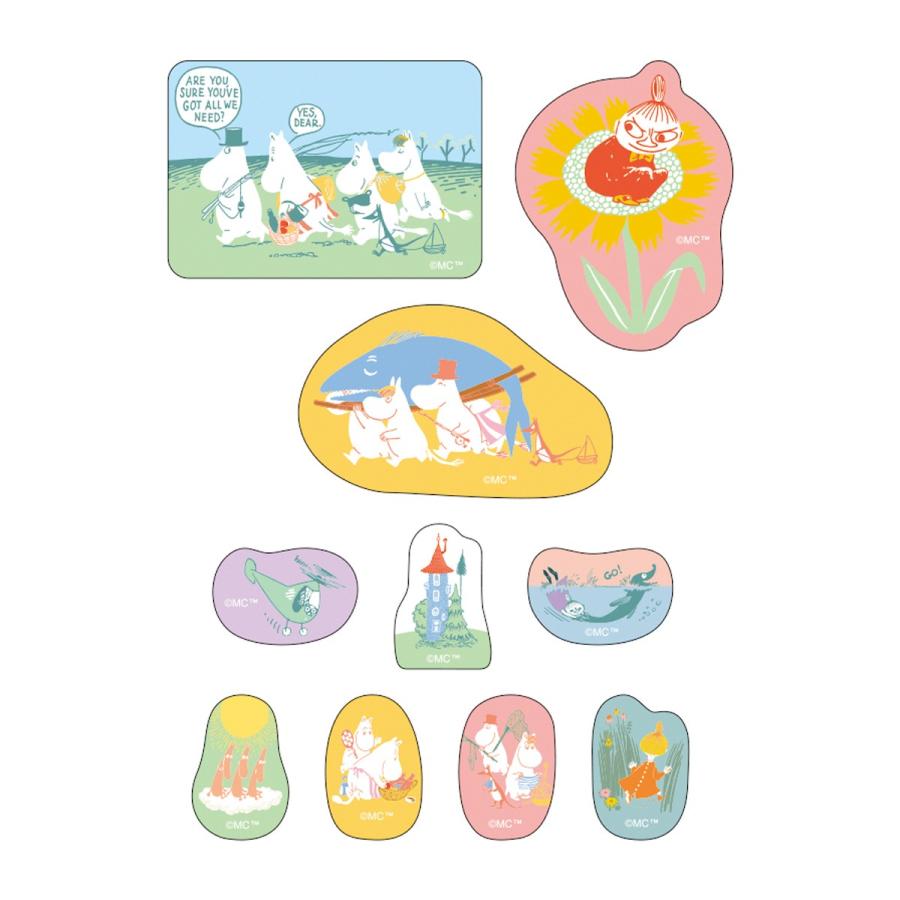 Moomin Washi Flake Stickers (40 pcs) - Moomin Family & Friends