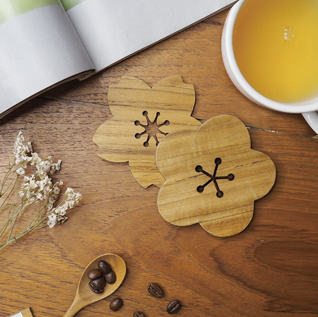 Teak Flower Coaster (2 Options)