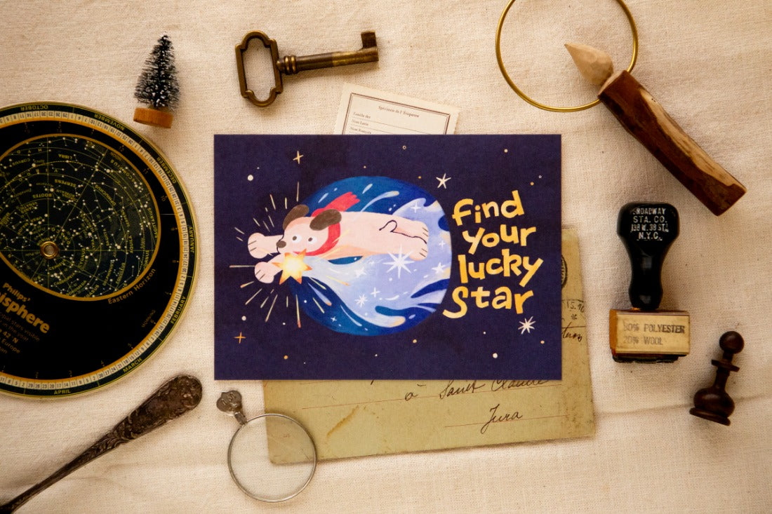 OURS Lucky Star Postcard - I Found a Star!