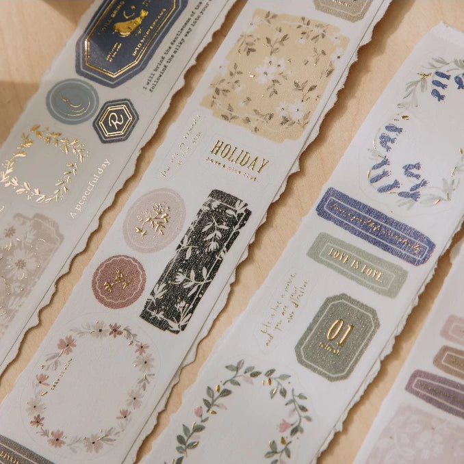 wwiinngg Kiss-Cut Washi Tape Stickers - Embellishment & Jottings (4.5 cm x 100 cm)
