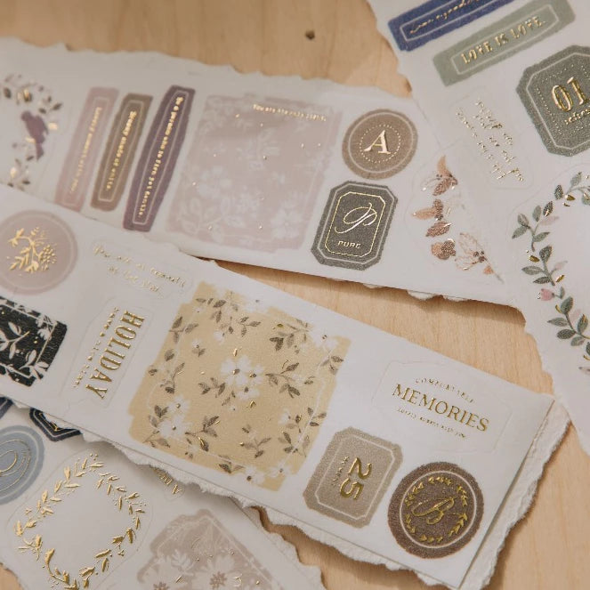 wwiinngg Kiss-Cut Washi Tape Stickers - Embellishment & Jottings (4.5 cm x 100 cm)