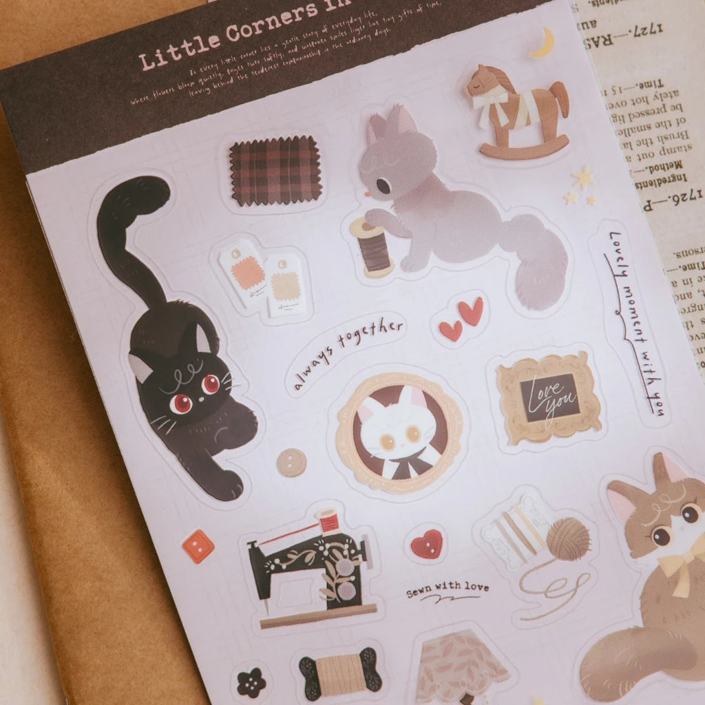 wwiinngg PET Sticker - Treads & kittens