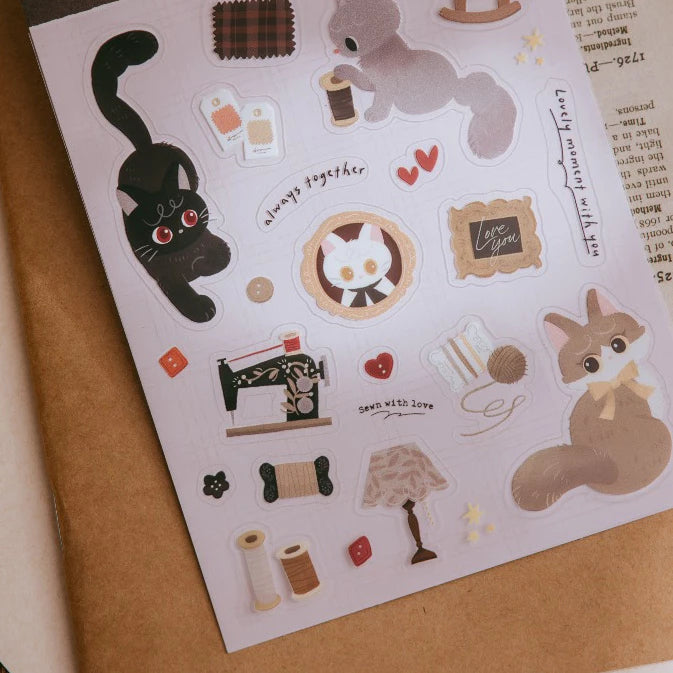 wwiinngg PET Sticker - Treads & kittens